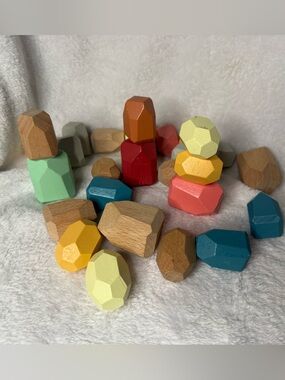 Wooden Stacking Rocks